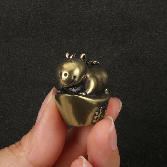 Čínská dvanáctka zvířecí figurka mosazná figurka model socha socha hračka stolní dekorace feng shui dekorace ornament festival dárek
