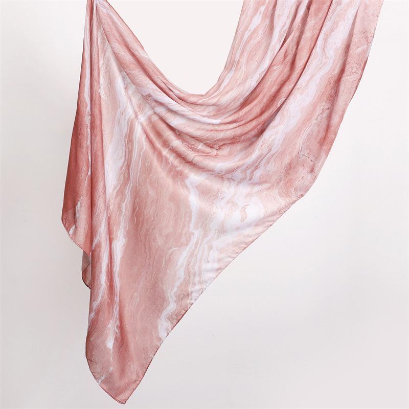 Watercolour Floral Printed Modal Breathable Light Weight Soft Cotton Rayon Viscose Woven Modal Muslim Women Shawl Hijab Scarf