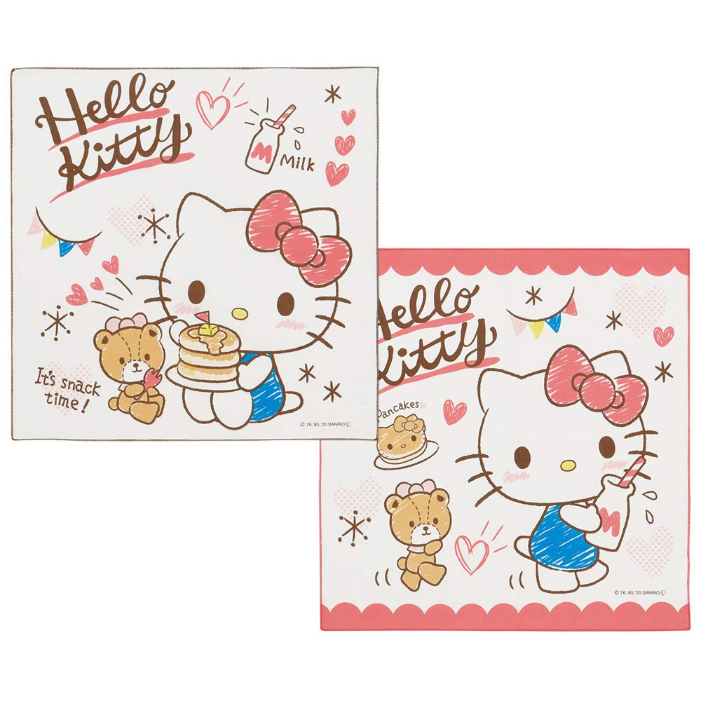 

Skater Lunch Cloths of Hello Kitty Snack for Made in (Set 2), Design, Time, Girls, Japan, KB4WN-A