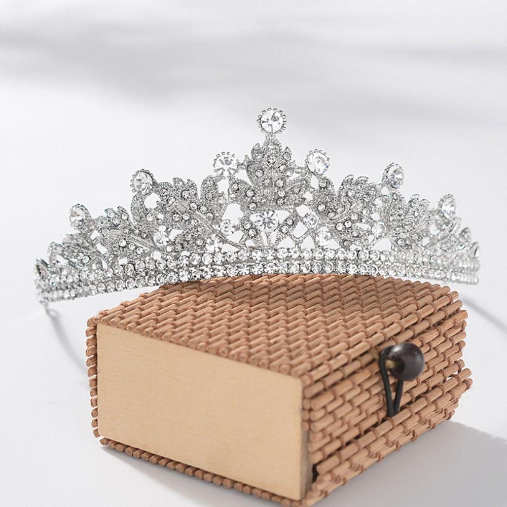 Luxury Water Drop Crystal Tiara Sparkling Bride Headdress Rhinestone Queen Crown  for Women Girls