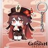 Portachiavi Acrilico Genshin Impact da 12cm Accessori Zaino Studente Hu Tao Yoimiya Zhongli Raiden Shogun Accessori Regali per Feste