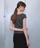 DEETO One-Shoulder Short Sleeve Knit Pullover [Grey]