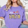 Comfort Colors® Custom Name Teacher T-Shirt, Pencil Alphabet Shirt, Teacher Gift, Personalized Gift, First Day Of School Shirt