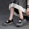 Fashion GKTINOO 2025 Spring/Summer New Retro Round Toe Thick Soled Shoes Genuine Leather Soft Soled Women's Flat Shoes