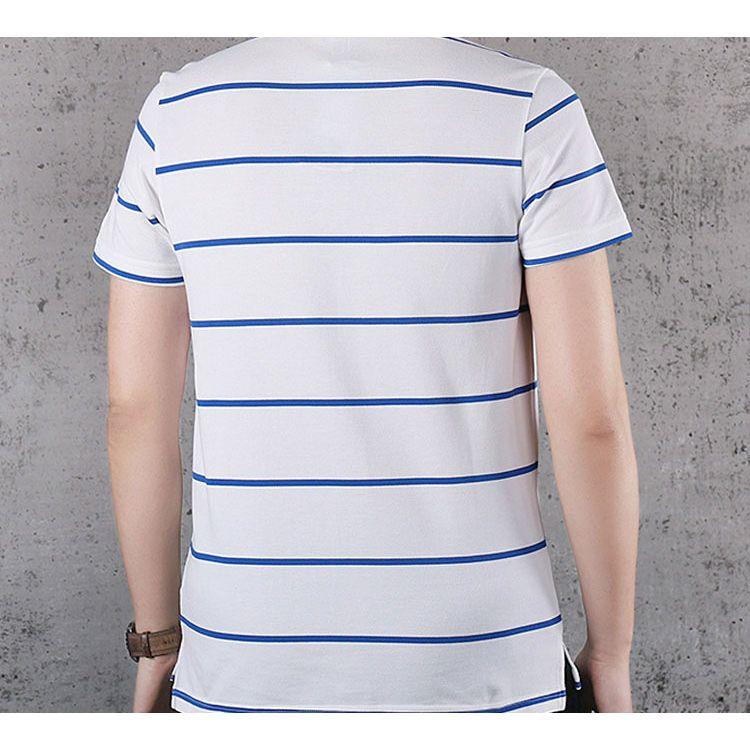 Adidas Yarn Dye Striped Casual Polo Shirt Men Tops White FT2831