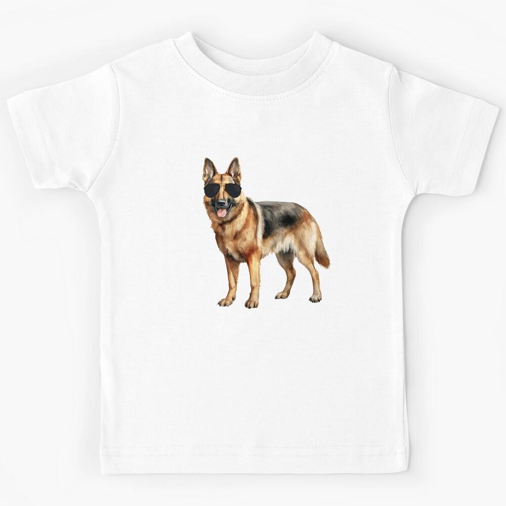 German Shepherd Wearing Sunglasses Kids T-Shirt 160