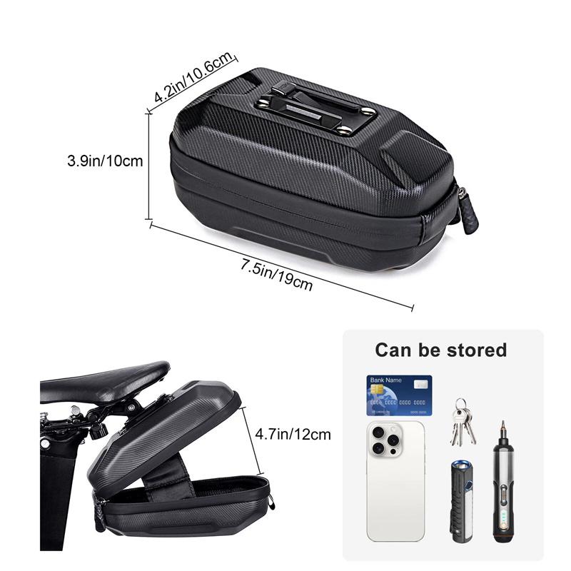 Taška na zadní nosič horského kola - Vodotěsná sedlová taška s pevnou skořepinou Eva pro silniční kolo a cyklistické vybavení