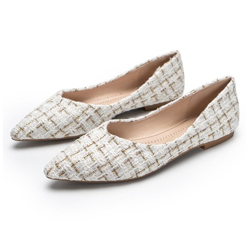 

Women Flats Pointed Toe Shallow Mouth Single Shoes Mother Comfortable Causal Shoes OL Outdoor Commuter Shoes Loafers Size 34-42 34 белый
