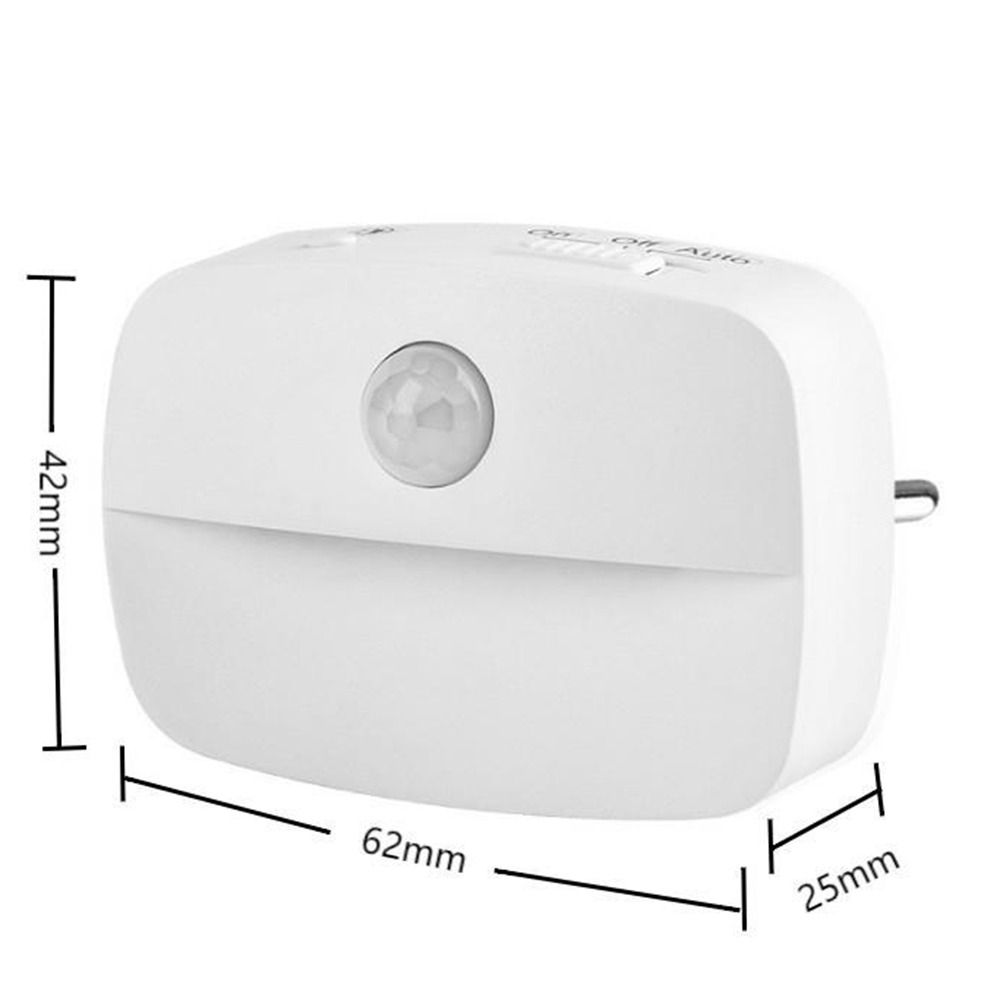 Motion Sensor Induction Light EU US Plug Battery Operated Mini LED Night Light Energy Saving Wireless Bedside Night Lamp