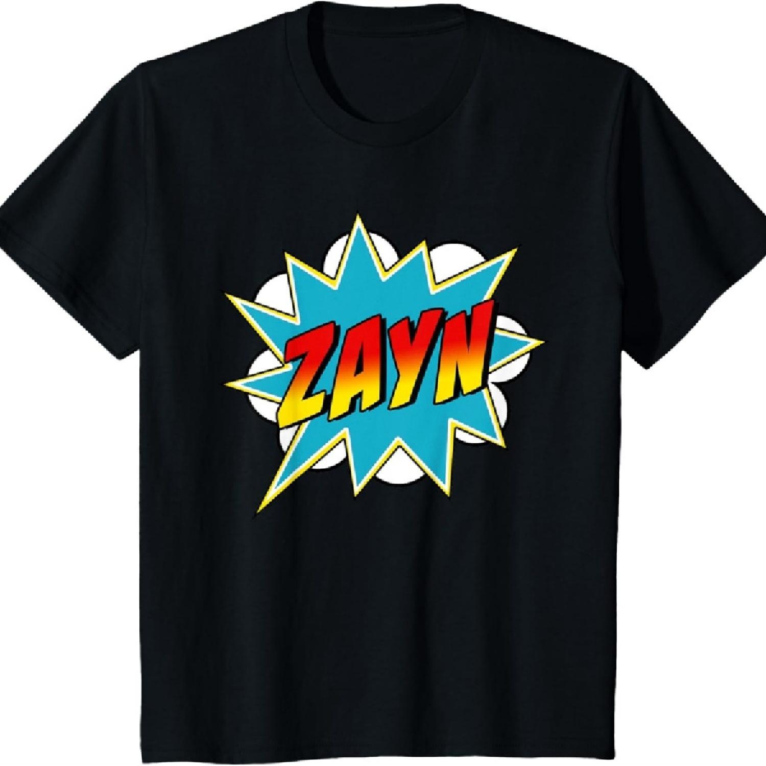 

Детская футболка для мальчиков с именем Zayn, супергерой, комикс XXXXXL чёрный