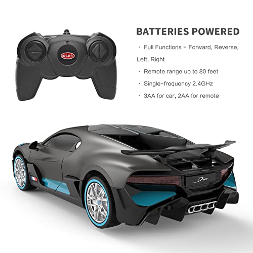 RASTAR Bugatti RC Car 1:24 Scale Bugatti Divo RC Radio Control Car Gray