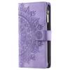 Style 006 For Samsung Galaxy S24 FE Phone Stand Case Mandala Flower Pattern PU Leather Zipper Wallet Phone Cover