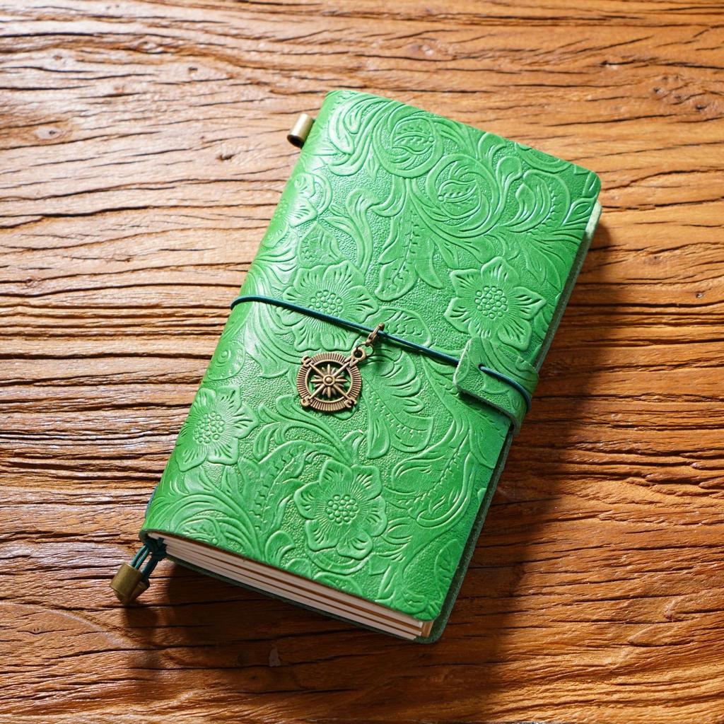 2026 Retro Carved Cowhide Travel Notepad Handmade Notebook Stationery Handbook Creative Diary
