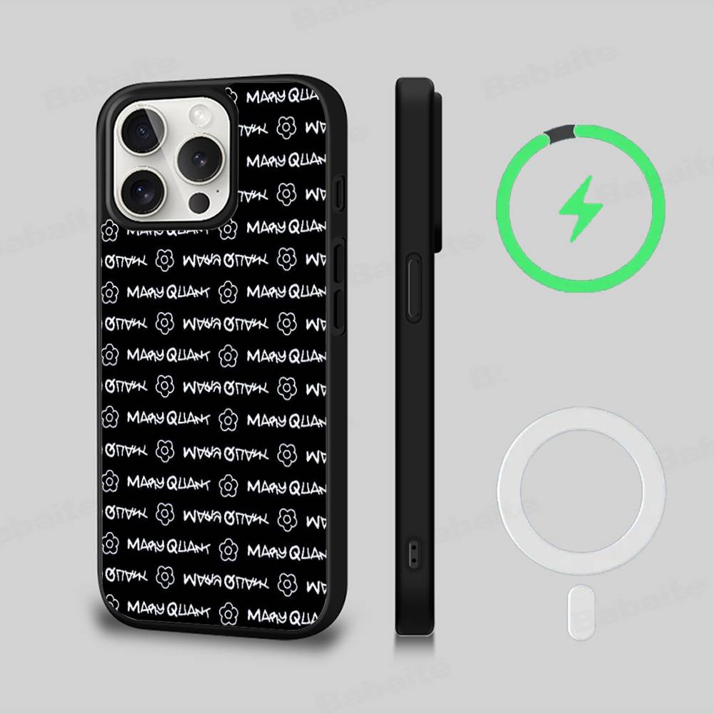Fashion M-Mary-Q-Quants Phone Case For iPhone 17 Air 16 15 14 13 12 11 Pro Max Plus For Magsafe Wireless Charge Cover