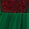 Kids Girls Santa Claus Xmas Elf Princess Sequins Tutu Dress Children Christmas New Year Cosplay Costumes Kindergarten Performance Role Play Outfit