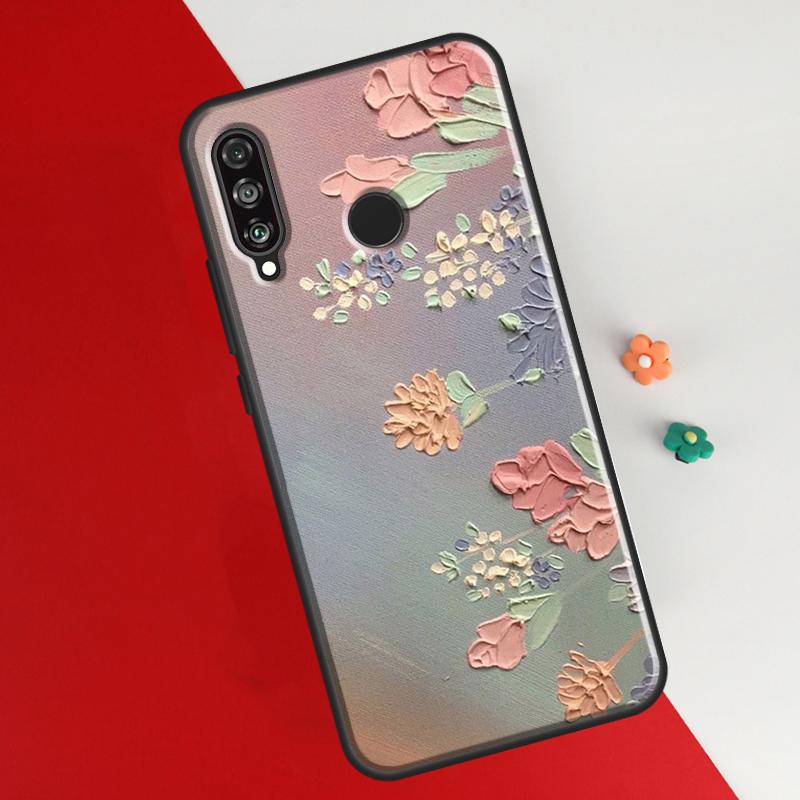 Oil Painting Boho Flower Art Case For Honor 50 8X 9X 10i Cover For Huawei P30 P40 Lite P50 P20 Pro P Smart 2019 Nova 5T