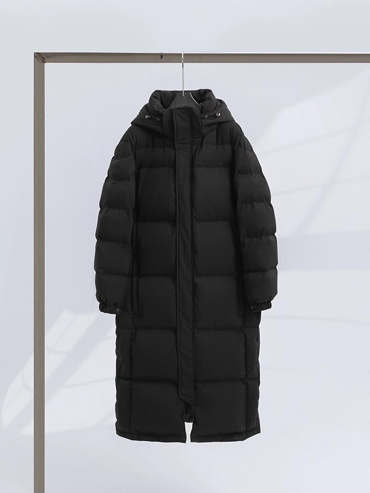 Chinese opera long down jacket enlarged and thickened art exam school uniform over the knee big quilt couple white duck down jacket batch