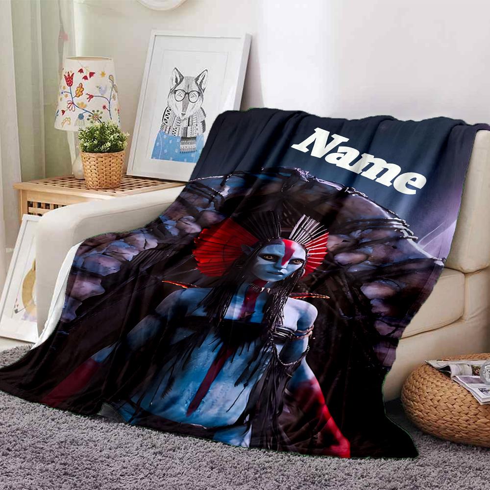 Custom Name Fiery Warrior'S Crown Party Blanket For Couch Bed Plush Cozy Fuzzy Blanket Super Soft Warm Blankets For Fall And Winter 0916281