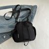 Waterproof Nylon Drawstring Bucket Bag for Women 2026 Trendy Minimalist Shoulder Crossbody Purse