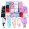 6 Grids Resin Manicure Ornament Stylish Premium Nail Five Petal Flower