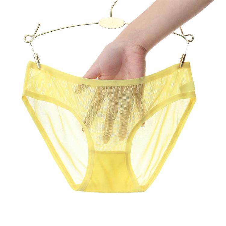 Low-Rise Transparent Mesh Panties - Sexy Japanese-Style, Cute Seamless Underwear for Women 1533