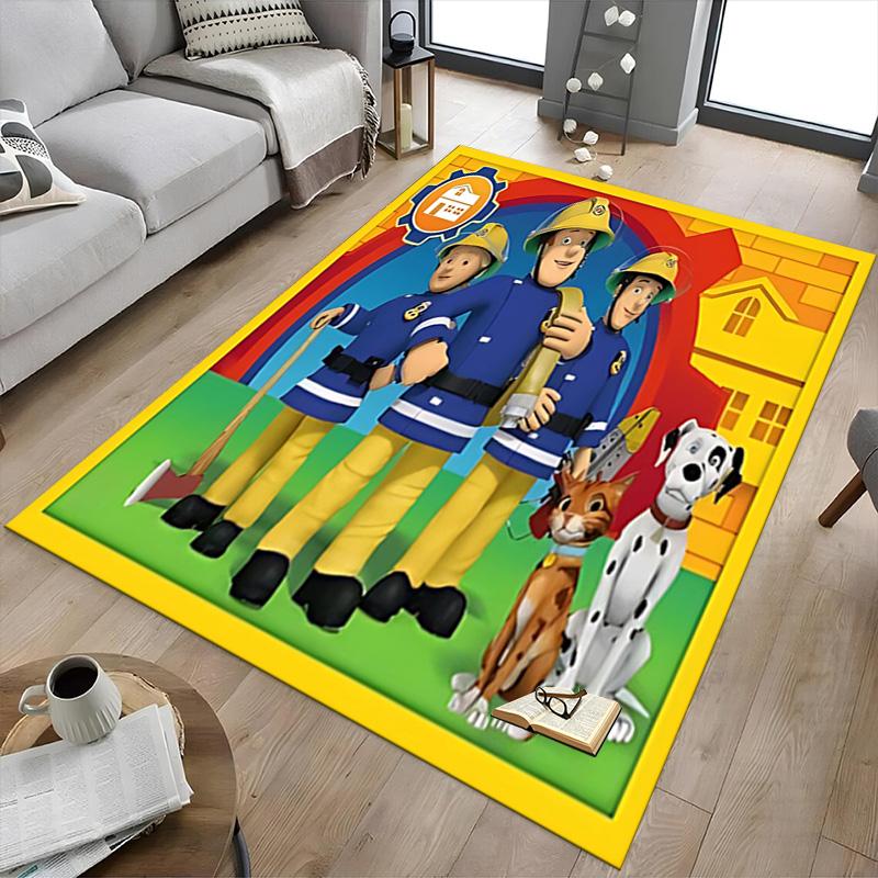1pc Fireman Sams Seasonal Adventures Carpet for Playroom Bedroom Living Room Sofa Home Decor,kids Game Area Rug Non-slip Floor Mat Y72896
