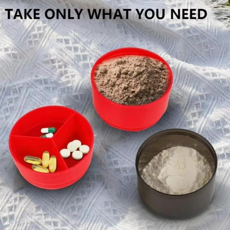 500ml Layered Protein Bottle Powder Shaker with Powder Storage Container Large Water Bottle Water Bottle with Wire Stirring Ball