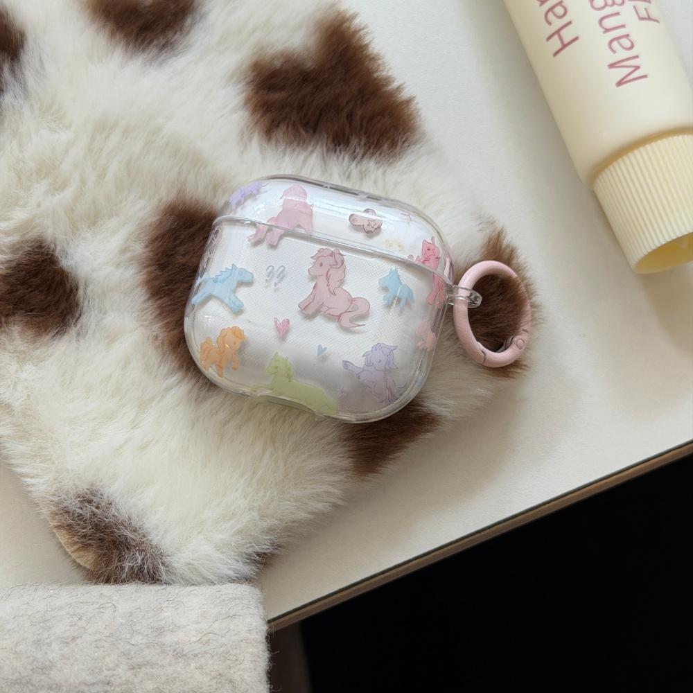 Ins Cute Graffiti Color Pony Airpods4 Protective Case Airpod3 Suitable for Apple Pro Earphone Case Second Generation Wireless Bluetooth 1 Third