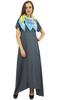 Bimba Women's Asymmetrical Hem Black Summer Maxi Pockets Dress With Scarf-10