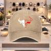 Unisex Adjustable Bull Horn Cap with Bull Pattern  Lightweight Snapback for Mardi Gras Valentines Day Sports Birthdays