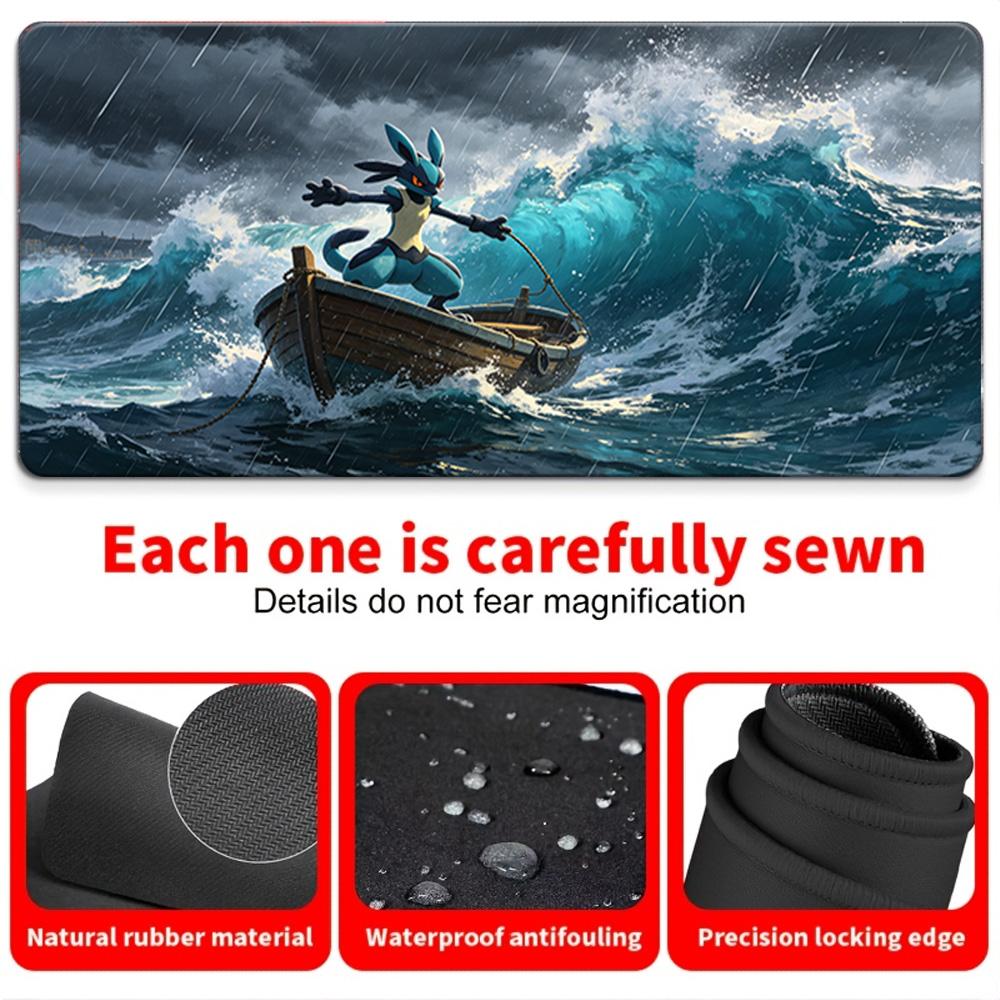 Starry Night Dragon Sheep Gaming Mouse Pad with NonSlip Rubber Base 30x80x0.2cm