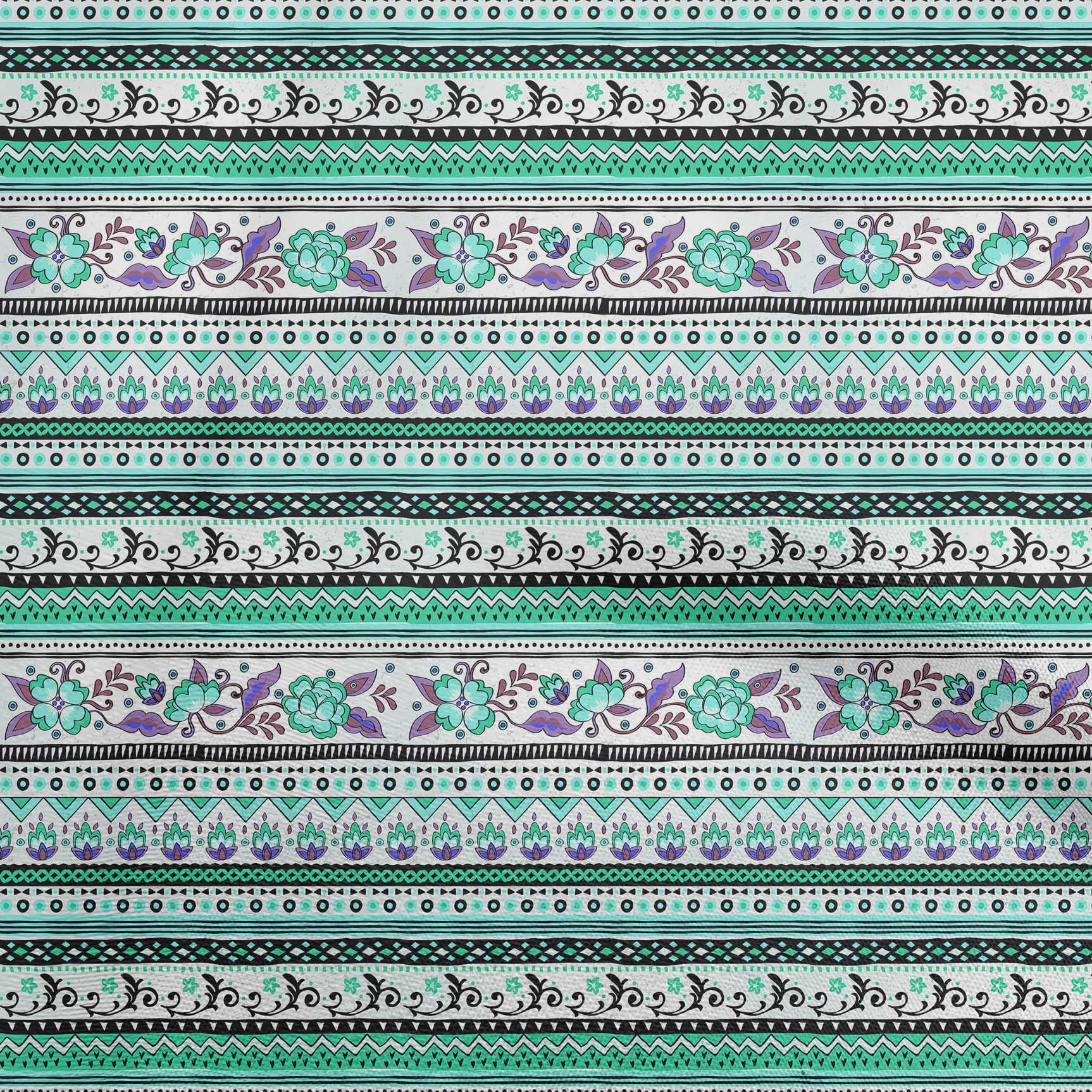 

OneOone Cotton Flex Світло-зелена тканина Азіатська квіткова тканина з геометричним швейним матеріалом для шиття одягу своїми руками у дворі, 40 дюймів 42 Inch Wide - Viscose Chiffon кольору морської хвилі