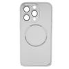 Magnetic Phone Case with Camera Lens Protector Cell Mobile Phone Protective Cover for MagSafe Silver for IPhone 14 Pro