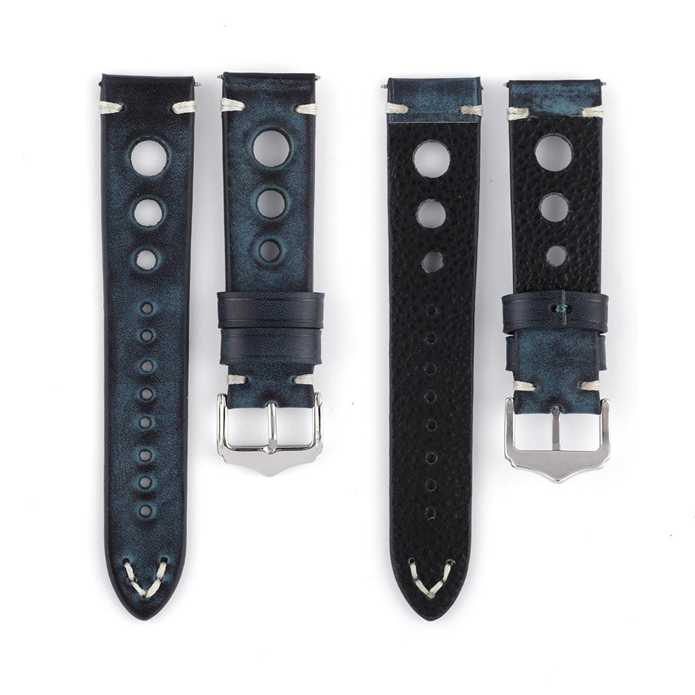 Handgefertigtes Echtes Leder Uhrenarmband 20mm 22mm 24mm Vintage Erste Schicht Rindsleder Uhrenarmband Armband Ersatz für Herren