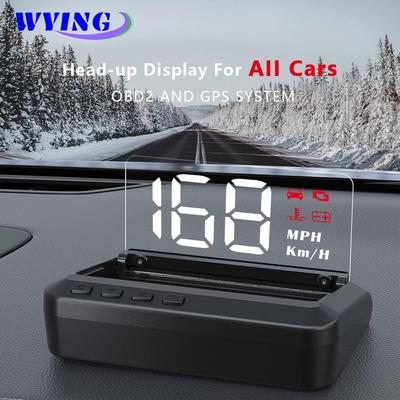 GPS HUD OBD2 Display Auto Alarm Projektor Auto Elektronik Zubehör Tacho Projektor Auto Gadgets Inteligentes