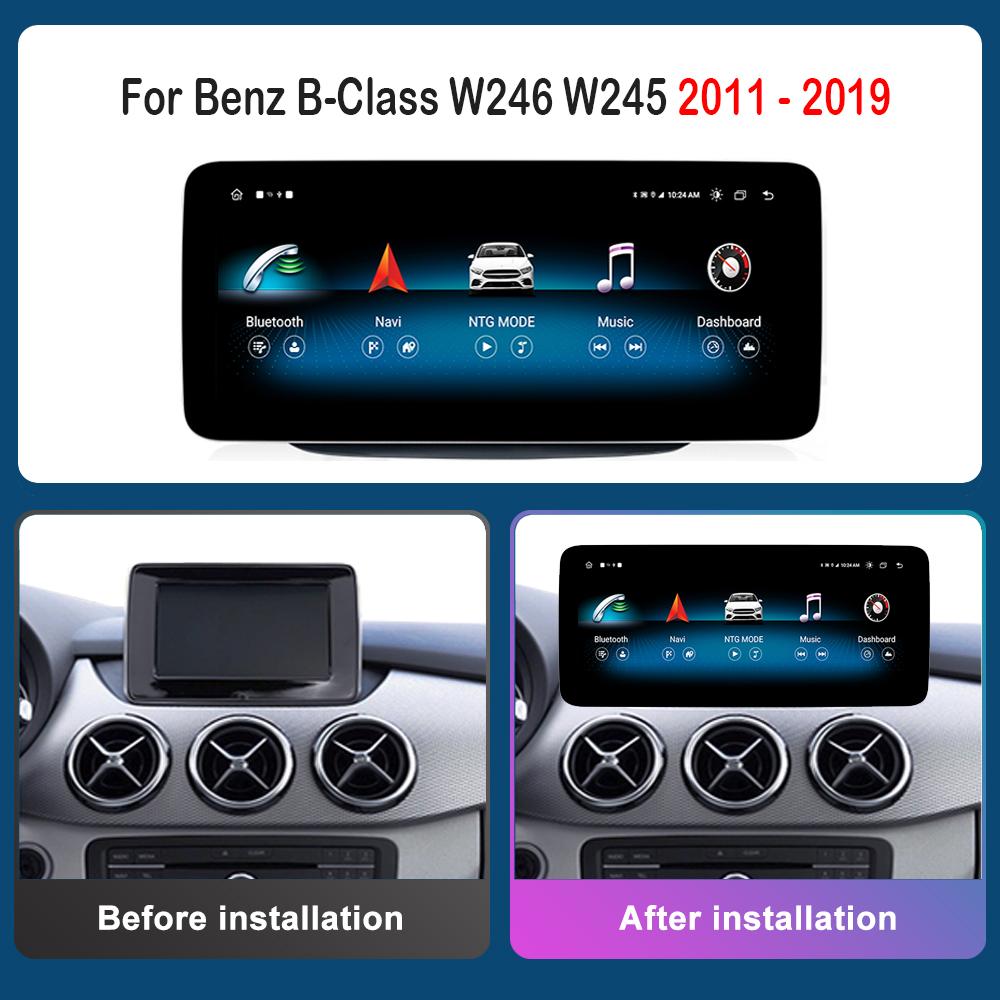 10.25 Inch 1920*720P for Benz B-Class W246 W245 2011 - 2019 NTG 4.0 4.5 System Android Car Radio Multimedia Player GPS 4G WiFi