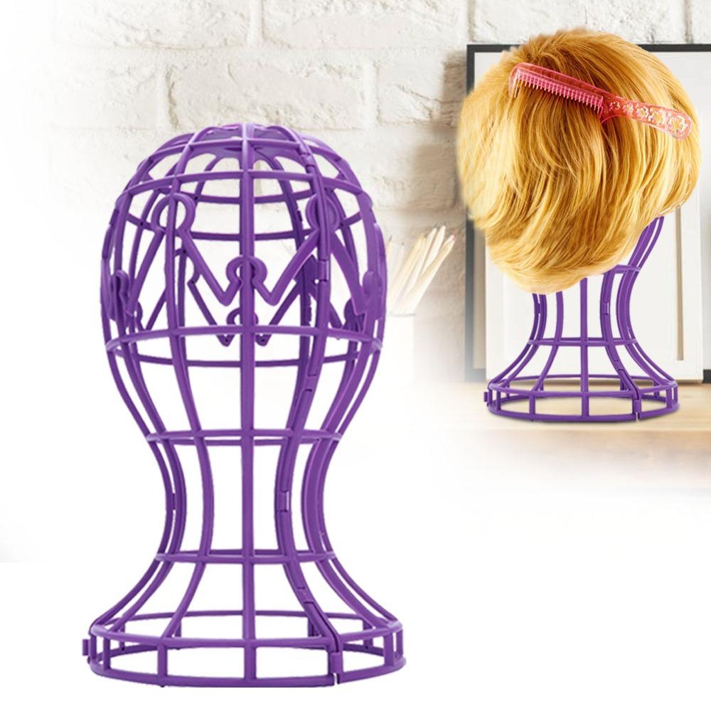 PP Foldable Wig Stand Foldable Design Wig Holder Stand Wig Hat Display Wig Display Stand  Home Use