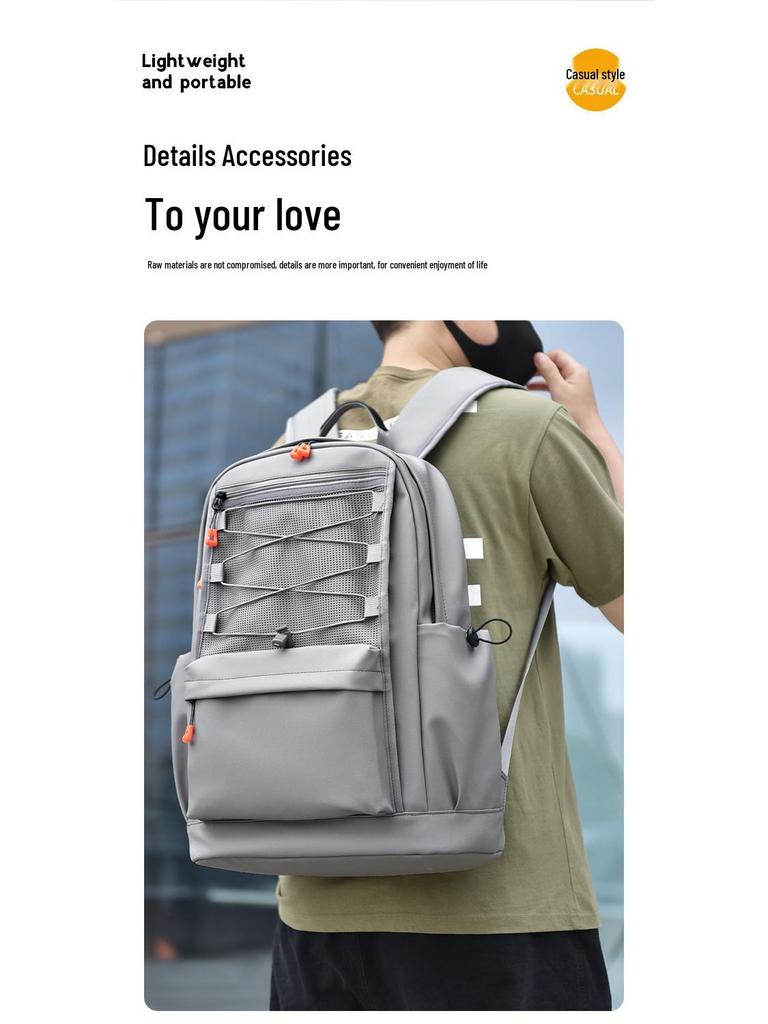 Men's Casual Multifunctional 17" Laptop Backpack - Large Capacity for College, Business & Travel