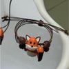 1/3/5Pcs Creative Animal-Shaped Handmade Cord Cute Little Fox Weaving Bracelet Unique Additions For Women'S Daily Parties Gift