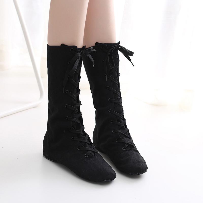 Men Women Sports Dancing Sneakers Jazz Dance Shoes Canvas Dance Boots Women Dancing Short Boots Girls/Boys Dance Shoes