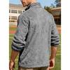 Men's Standing Collar Fleece Top With Zipper Oversized Casual Jacket For Autumn And Winter