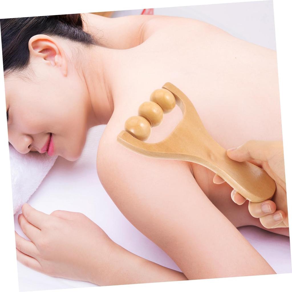 4pcs Wooden Massage Tools Ergonomic Wood Massager for Full Body Relief for Neck Back Legs Arms and Feet Lightweight and Portable for Home and Travel