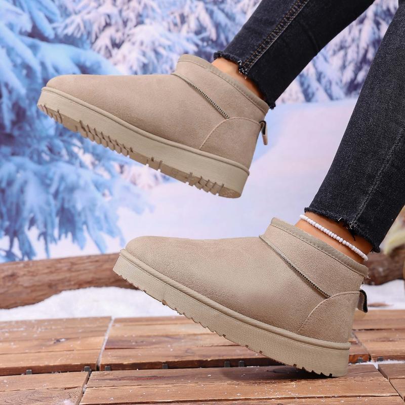 New Outdoor Snow Boots Winter Super Warm Snow Boots Short Ankle Boots Plush Soft Boots for Women Fashion Cozy Anti-ski Boots