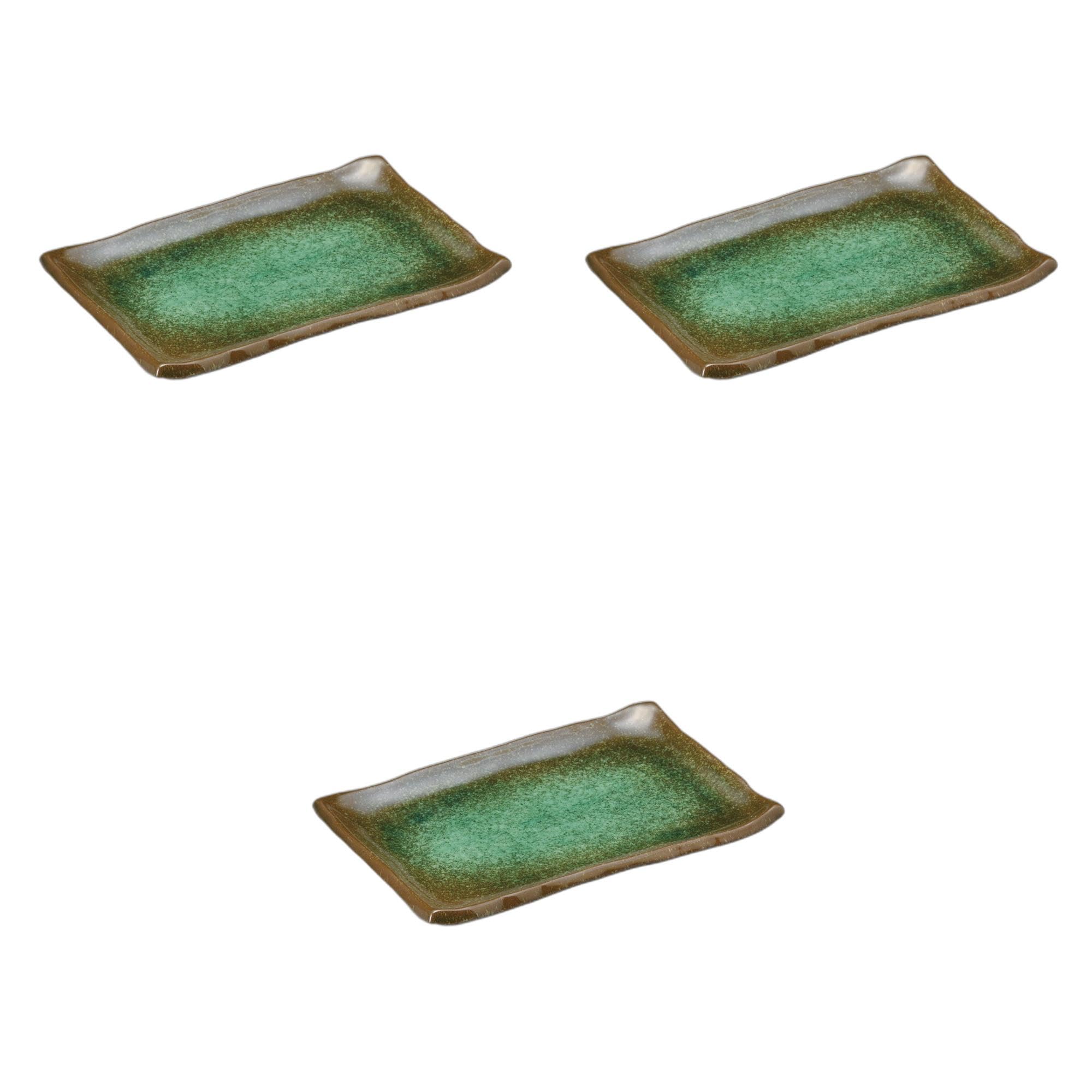 

Setomonohonpo of Fresh Green Glass Rectangular Plate x 13 x Reinforced Ceramic Rectangular Plate (Set 3) 7.0 [20.5 1.5 cm]