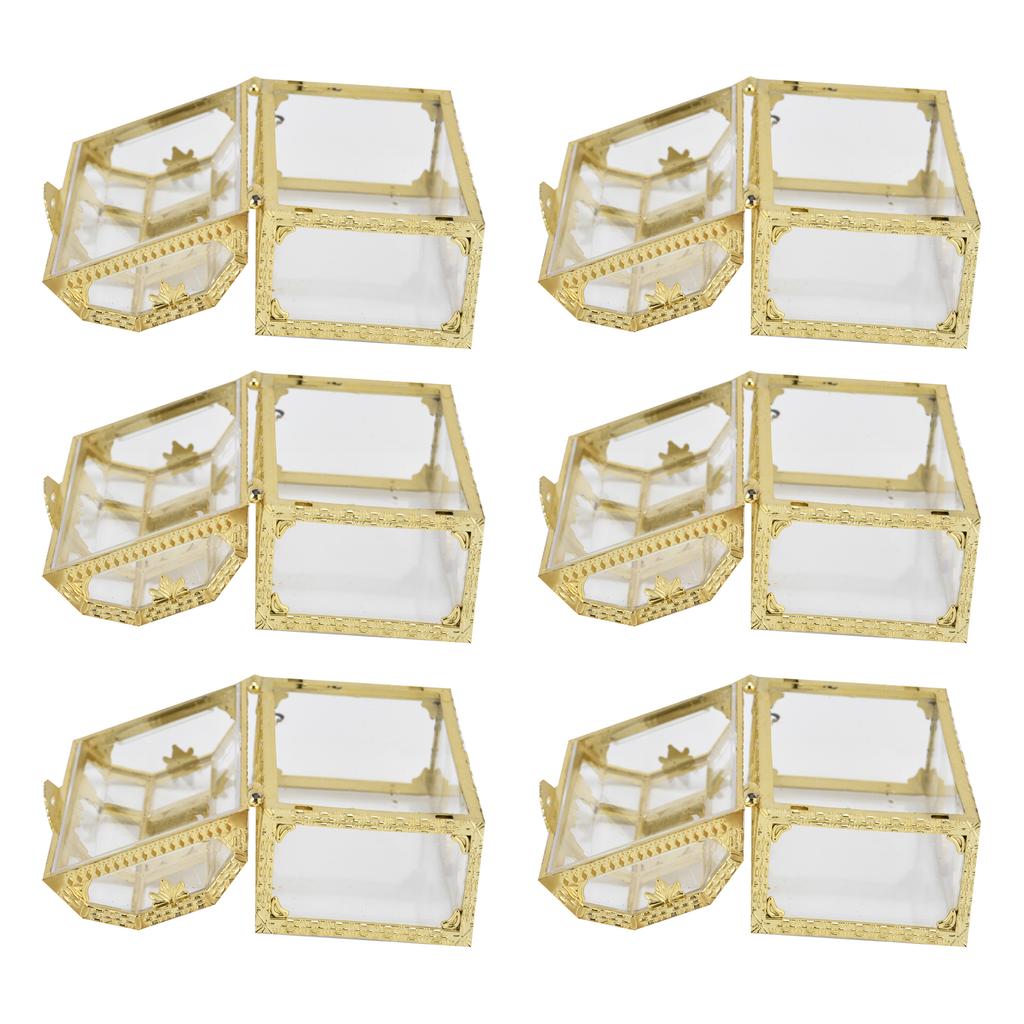 12PCS Hollow Out Candy Box Chocolate Gift Treat Boxes Container Case Wedding Party FavorS Gold