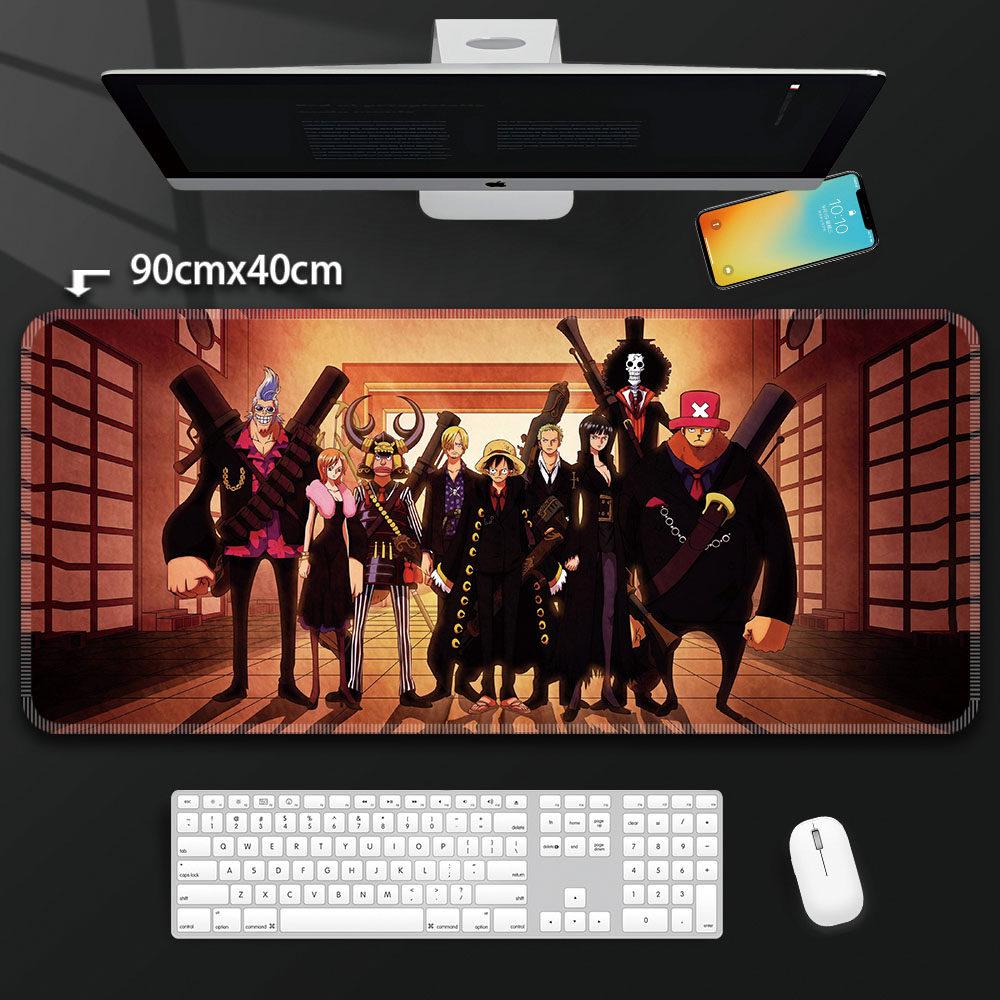 Boys ONE PIECE Leather Mouse Pad Oversized Boys Animation E-sports Game Keyboard Pad Luffy Computer Desk Pad Office Mouse Pad