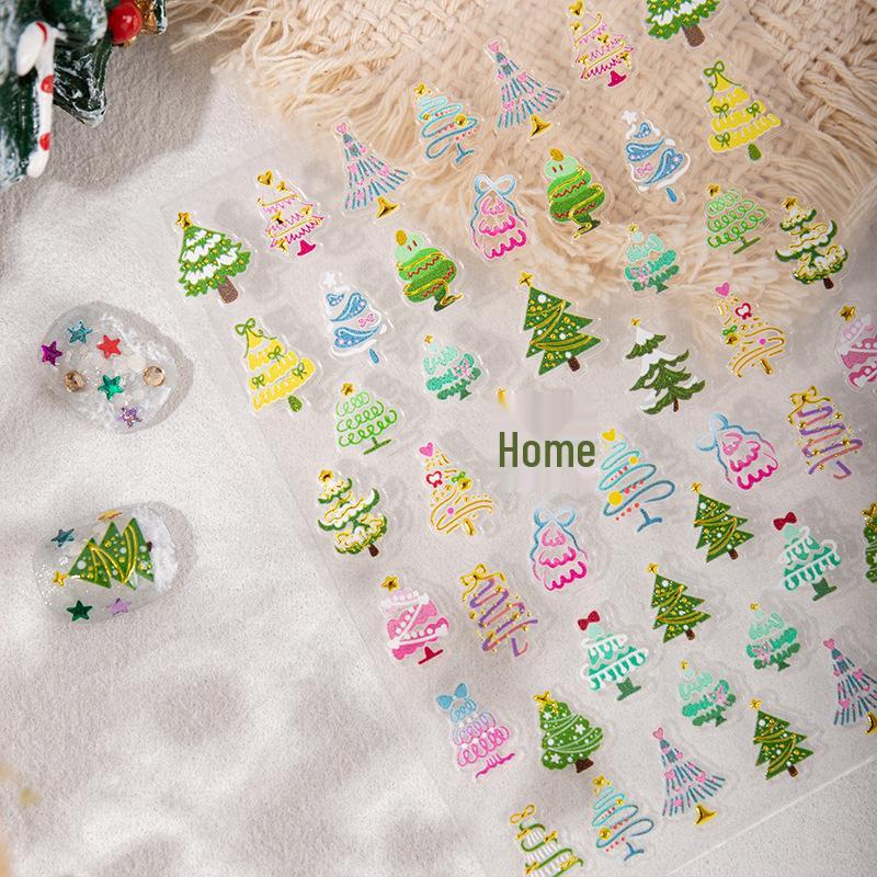 Cyansea Cute Christmas Tree Graffiti Nail Art Stickers CL-689-03