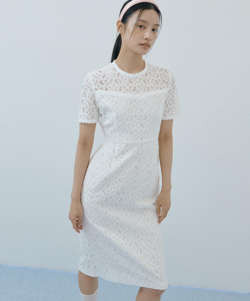 Lucirju Roha Lace Dress (Ivory)