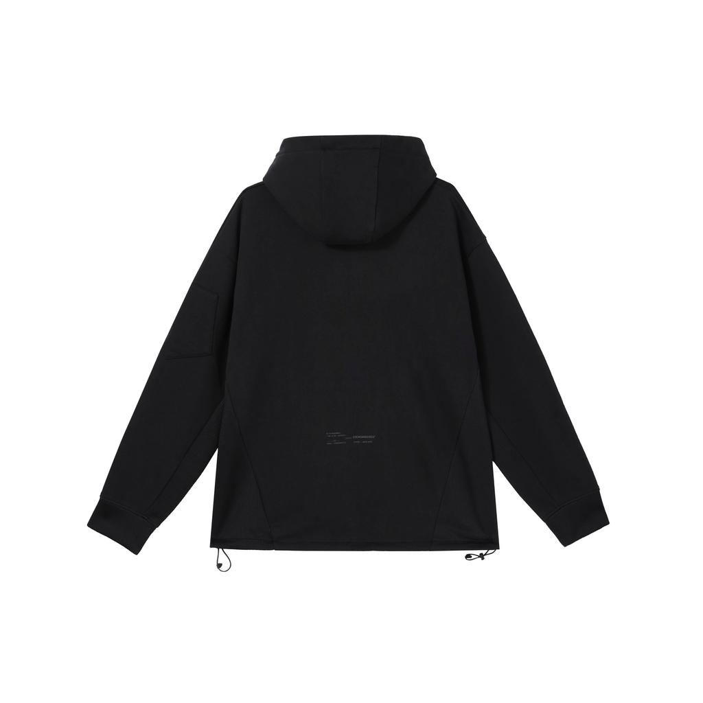 Jordan Engineered Solid Color Letter Print Hooded Fleece Sweatshirt Men sweatshirt Black DV7682-010