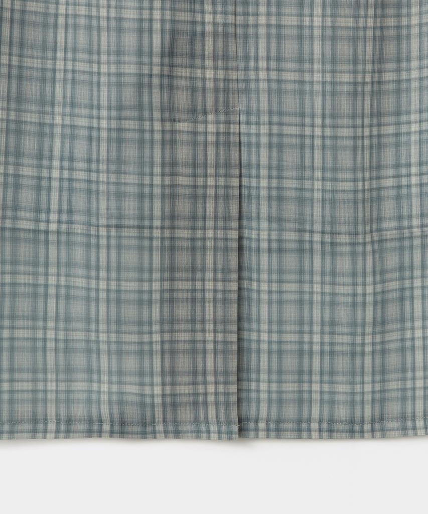 Bellie (W) Sheer Check Layered Skirt - Gray